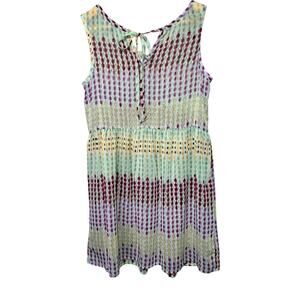 BeBop Women’s Sleeveless Summer Dress Multicolor Geometric Print Size M
